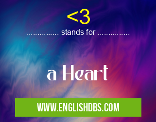 <3 means a Heart <3