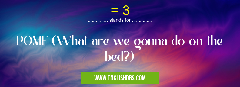 = 3 means POMF (What are we gonna do on the bed?) = 3