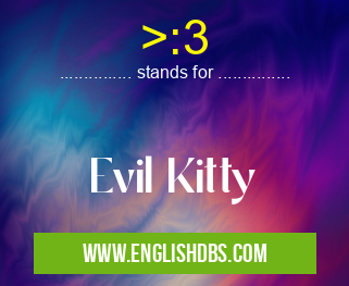 >:3 means Evil Kitty >:3