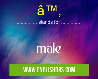 ♂ means male ♂