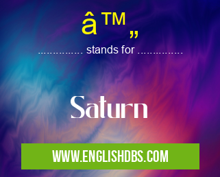 ♄ means Saturn ♄