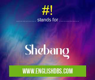 #! means Shebang #!