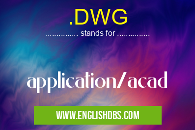 .DWG means application/acad .DWG
