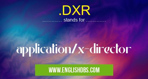 .DXR means application/x-director .DXR