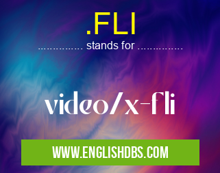 .FLI means video/x-fli .FLI