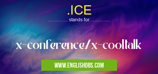 .ICE means x-conference/x-cooltalk .ICE