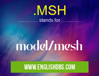 .MSH means model/mesh .MSH