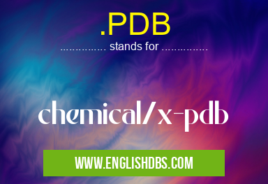 .PDB means chemical/x-pdb .PDB