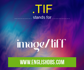 .TIF means image/tiff .TIF