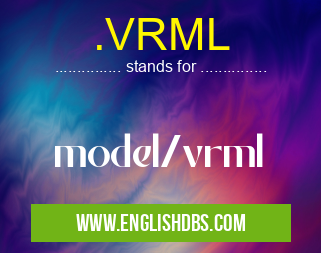 .VRML means model/vrml .VRML