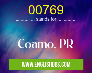 00769 means Coamo, PR 00769