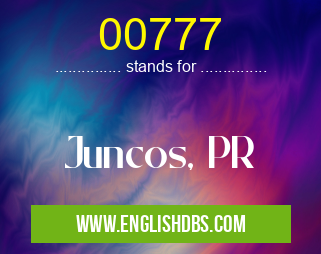 00777 means Juncos, PR 00777