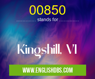 00850 means Kingshill, VI 00850