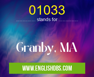 01033 means Granby, MA 01033