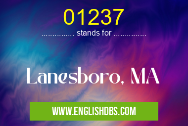 01237 means Lanesboro, MA 01237