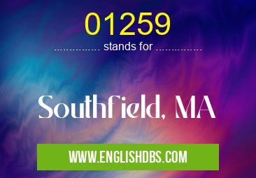 01259 means Southfield, MA 01259