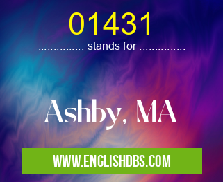 01431 means Ashby, MA 01431