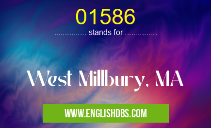 01586 means West Millbury, MA 01586