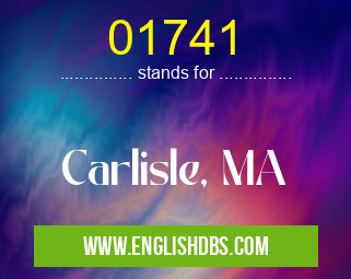 01741 means Carlisle, MA 01741