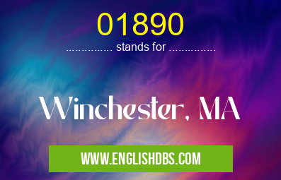 01890 means Winchester, MA 01890