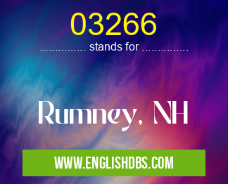 03266 means Rumney, NH 03266