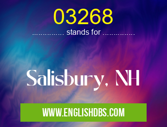 03268 means Salisbury, NH 03268