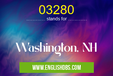 03280 means Washington, NH 03280