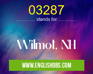 03287 means Wilmot, NH 03287