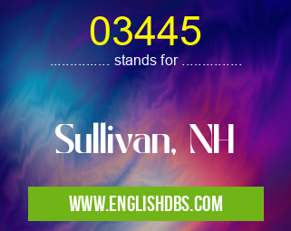 03445 means Sullivan, NH 03445