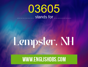 03605 means Lempster, NH 03605