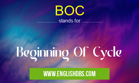 BOC means Beginning Of Cycle BOC