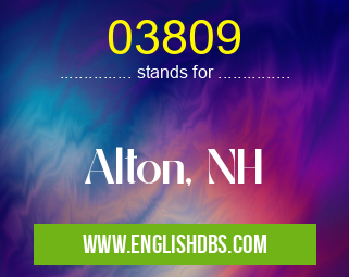 03809 means Alton, NH 03809