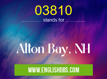 03810 means Alton Bay, NH 03810