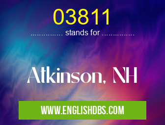 03811 means Atkinson, NH 03811