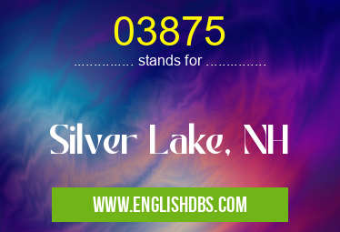 03875 means Silver Lake, NH 03875