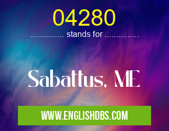 04280 means Sabattus, ME 04280