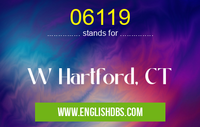 06119 means W Hartford, CT 06119