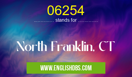 06254 means North Franklin, CT 06254