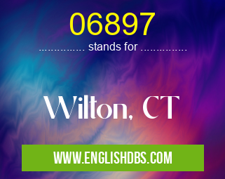 06897 means Wilton, CT 06897