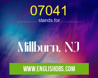 07041 means Millburn, NJ 07041