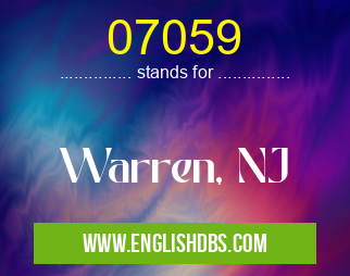 07059 means Warren, NJ 07059