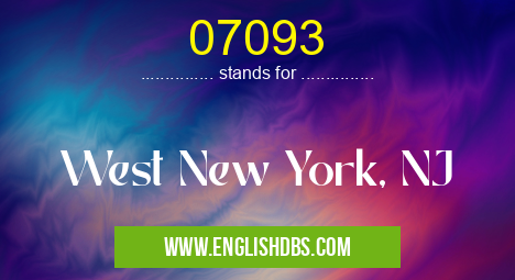 07093 means West New York, NJ 07093