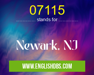 07115 means Newark, NJ 07115