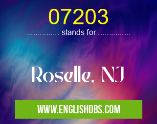 07203 means Roselle, NJ 07203