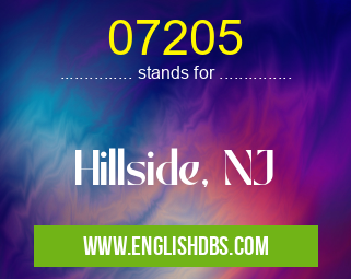 07205 means Hillside, NJ 07205