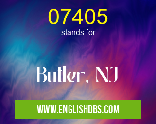 07405 means Butler, NJ 07405