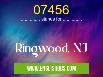 07456 means Ringwood, NJ 07456
