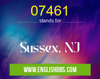 07461 means Sussex, NJ 07461