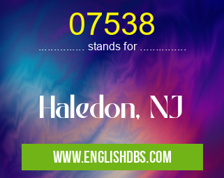 07538 means Haledon, NJ 07538