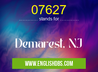 07627 means Demarest, NJ 07627